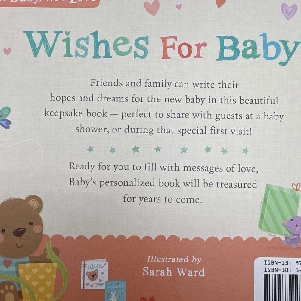 Wishes For Baby Tiger Tales Keepsake Memory Book Baby‎ Shower Gift New Mom